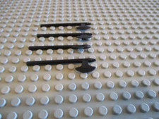LEGO MINIFIGURE 4 PIECES BLACK HALBERDS WEAPON CASTLE KINGDOM KNIGHTS  #3848