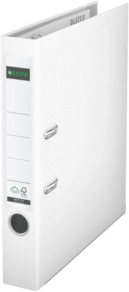 10x Leitz 10155001 1015 01 Qualitäts-Ordner Plastik-Cover A4 weiß - SOFORT