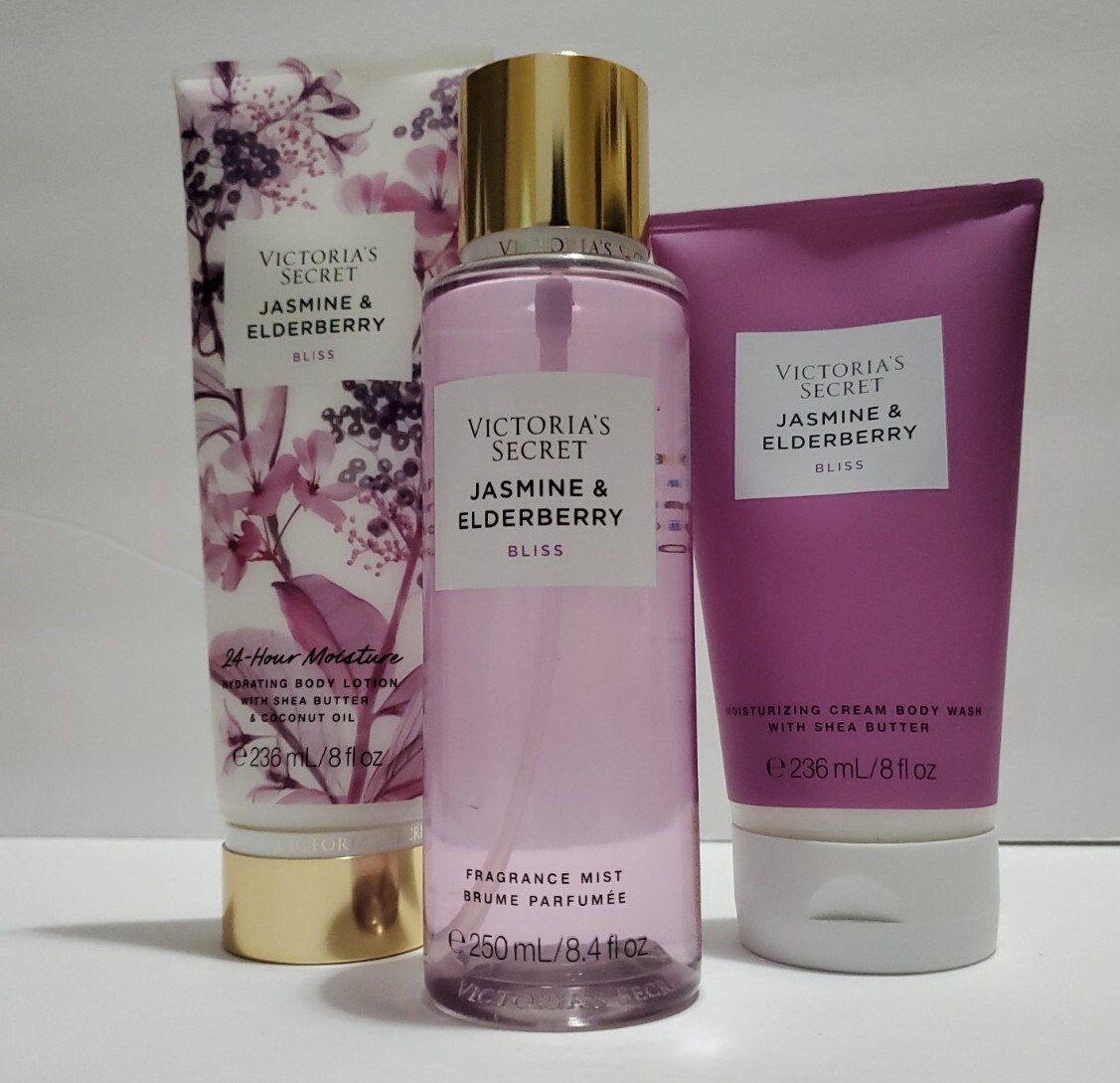 ボディローション Victoria's Secret Body Lotion 3PCS 3 PCS SET VICTORIA'S SECRET BLISS - JASMINE & ELDERBERRY