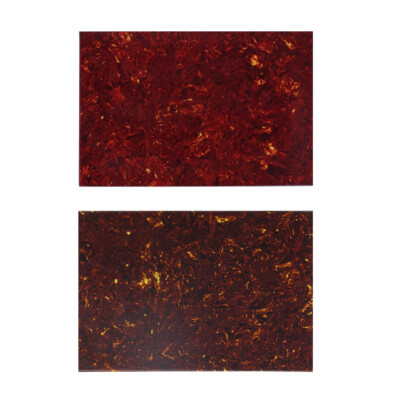 2x Guitar Bass Pickguard Material Blank Sheet Brown+Red Tortoise 430x290x2.3mm