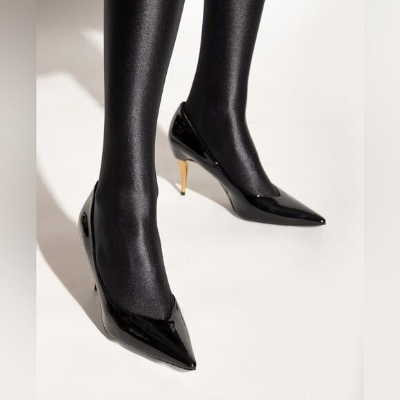 GUCCI PRISCILLA PATENT LEATHER POINTED-TOE PUMPS IN BLACK | eBay