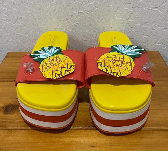 Sandalias sin cordones Kate Spade NY para mujer talla 10B inflables/inflables piña Foto 3 de 4