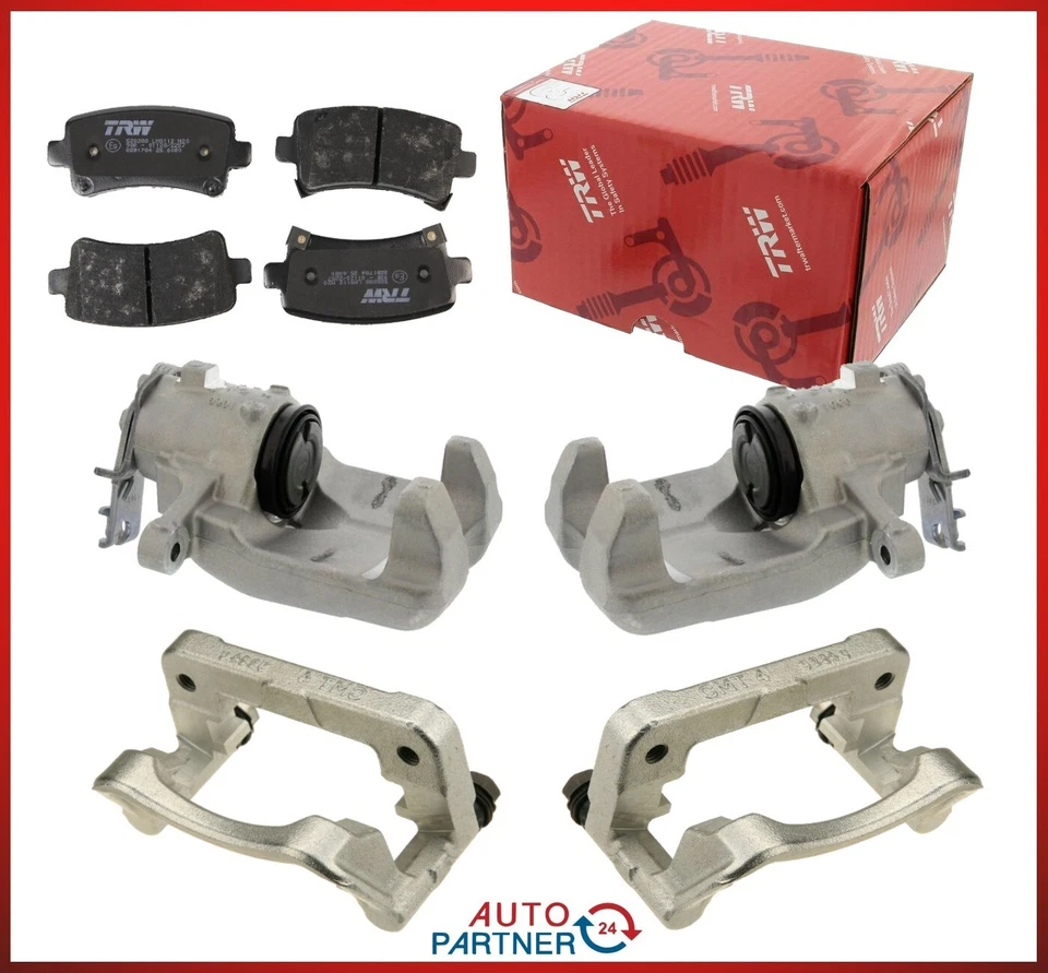 TRW 2x Étrier De Frein + Support Pour Opel Insignia A Arrière Kit Plaquettes - Photo 1/1