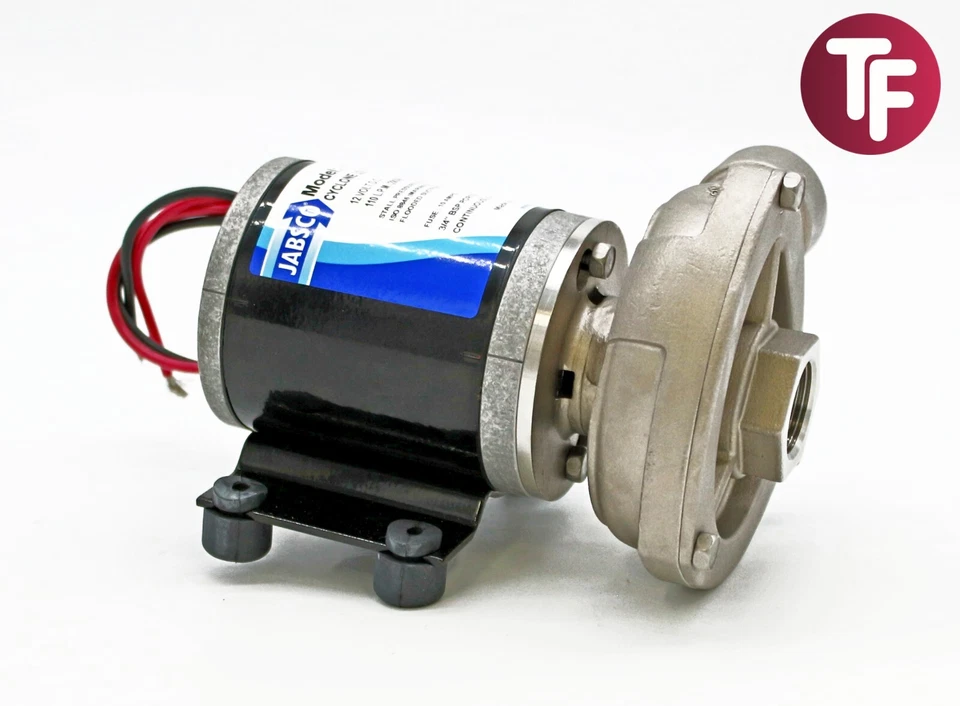 Jabsco 50840-2012 3/4" BSP Centrifugal Cyclone Pump 100 LPM Stainless Steel 12v - Image 3 of 4