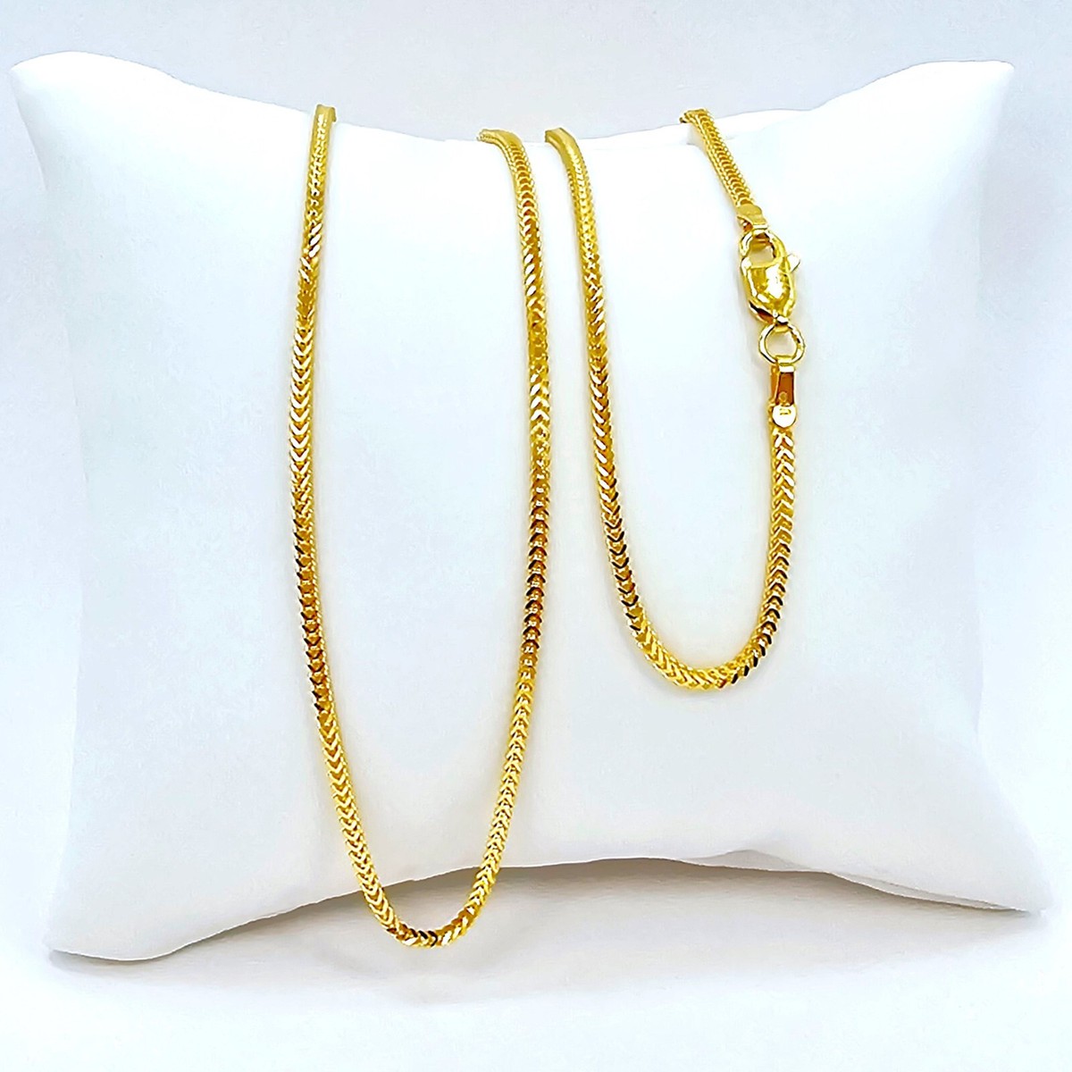 Genuine 22K Solid Yellow Gold Franco Chain Necklace 22 in