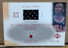 2001 UPPER DECK NBA M.J. COME BACK COMMEMORATIVE  BLACK JERSEY #D 35/100 BULLS