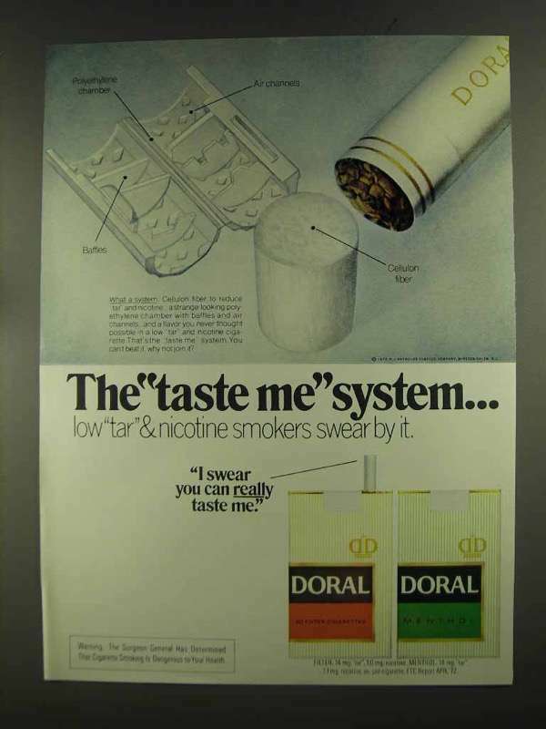 doral cigarette ads 1972 Doral Cigarettes Ad