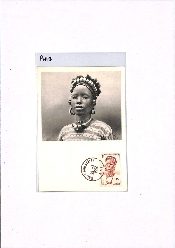 France Cols FRENCH SUDAN AOF Postcard MAXI CARD Ethnic PPC 1952{samwells}PH113 - Image 3 of 4