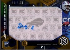 2021 Panini Elements Future Signs Orange #9 Greg Rousseau Auto /199 - NM-MT