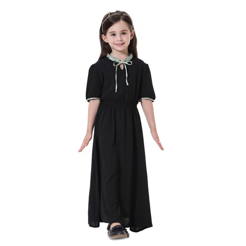 New Muslim Kids Girls Maxi Dress Abaya Girls Robe Islamic Gown Clothing - Picture 12 of 51