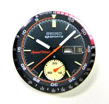 1 SET DIAL/HANDS/INNER BEZEL & BEZEL INSERT FOR SEIKO COKE SPEEDTIMER 6139-6032!