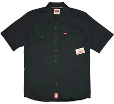 Wrangler #11738 NEW Men's Black Relaxed Fit Short Sleeve Shirt