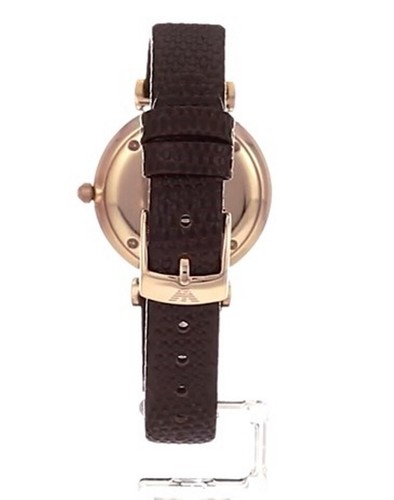 Emporio Armani Women's Slim Gianni T-Bar Two-Hand Brown Leather Watch AR1990 - Picture 11 of 11