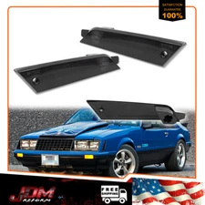 For 1979-1986 Ford Mustang Smoked Lens Front Fender Side Marker Light Lamps 2PCS