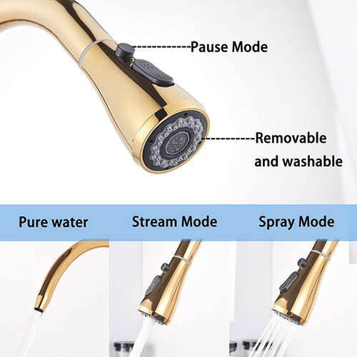3 Way Water Filter Tap Kitchen Drinking Sink Mixer Taps with Pull Out Sprayer uk - Picture 26 of 66