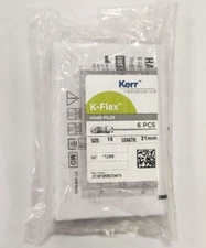 *6-Pieces* Kerr SybronEndo K-Flex Hand Files Size-15 Length 21mm 15298