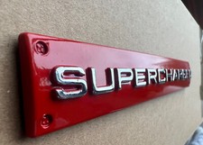 NEW SUPERCHARGED CHROME BADGE IN RED/SILVER FITS RANGE ROVER LAND ROVER UK