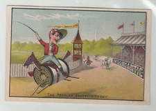1880s WHEELER & WILSON MFG Co VICTORIAN TRADE CARD - BOY JOCKEY  