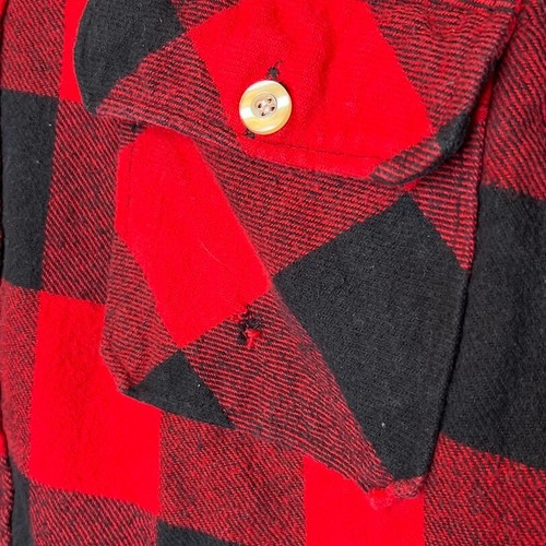 Rothco Shirt Men's Large Red Black Plaid Lumberjack Button Up Vintage 90s - Picture 6 of 11
