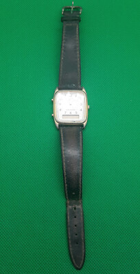 SEIKO SELTENE DOPPELZEIT QUARTZ BASIS VETAL H 601-5430 WEISSES ZIFFERBLATT