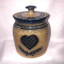 Salt of The Earth Pottery Vented Garlic Keeper Guernsey OH Signed JAXX 87 Vtg