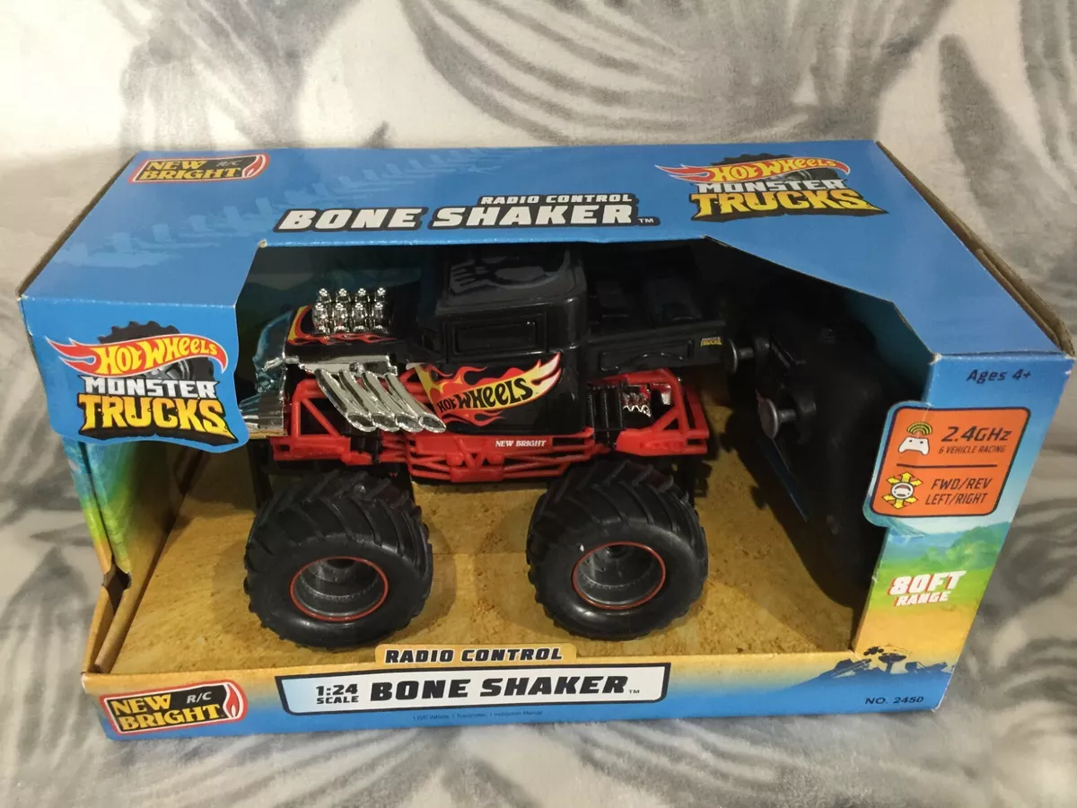  Hot Wheels Monster Trucks Oversized Bone Shaker 1:24 Scale :  Toys & Games