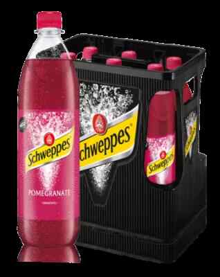 Schweppes Russian Pomegranate 6er Set 6x 1L inkl. Pfand MEHRWEG Granatapfel 6l