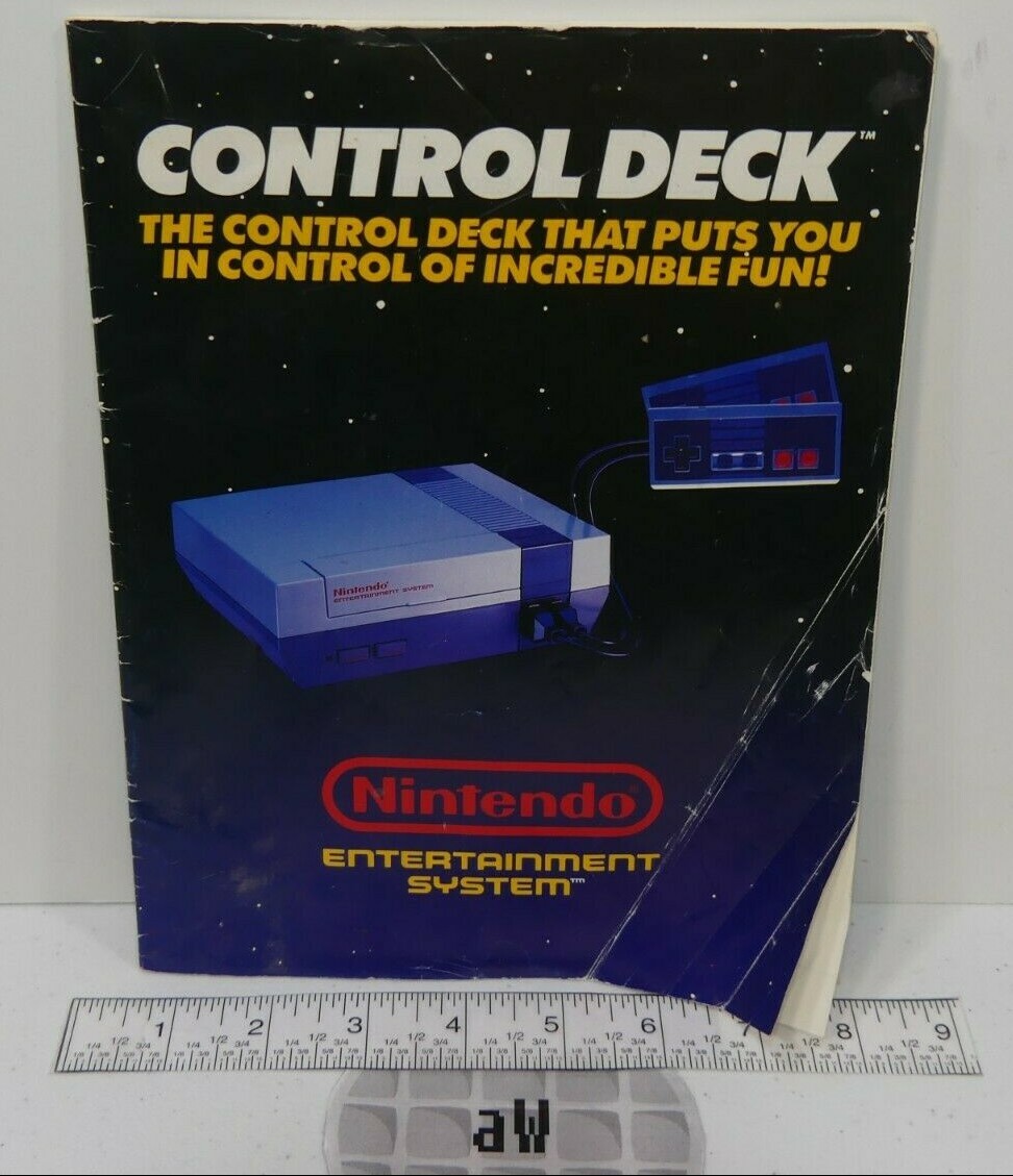 Vintage Original Nintendo NES Control Deck System Instruction Manual No Game 