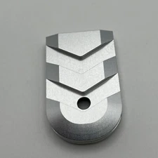 Magazine Base Plate/Pad Glock17 19 22 23 24 26 27 31 32 33 34 9mm AluminumSilver