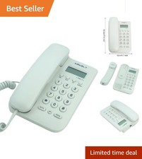 Simple Caller ID Corded Phone with Adjustable LCD - Home or Office Essential