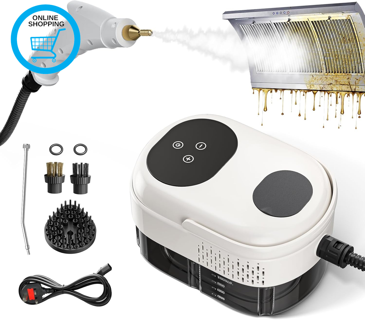 Steam Cleaner Handheld 2500W, Portable Steam Cleaner Handheld with Accessories,3