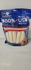 100 Made in USA Beefhide 8" Rolls Dog Chew Treats Natural Flavor, 15 Count