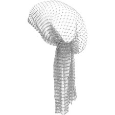 Gray Rhinestones Mesh Headbands Head Scarf for Women