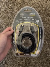 S-Video 4-Pin Male-to-Male 6ft Gold-Plated S-Video Cable for DVD VCR TV DVR