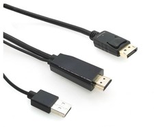 MicroConnect HDMI to DisplayPort Converter Cable, Converts HDMI to DP