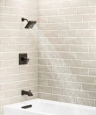 3 SPRAY TUB AND SHOWER FAUCET COMPLETE TRIM SET OIL RUBBED BRONZE VALVE INCLUDED