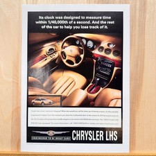 1999 Chrysler Lhs Tan Sedan Interior Vintage Print Ad Car Automobile Advert