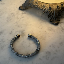 Silver Rhinestone Crystal Cuff Bracelet, Clea...