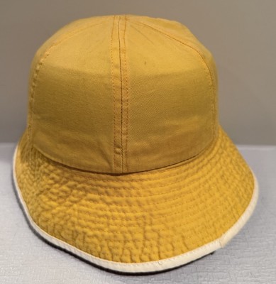 Vintage Liz Claiborne Bucket Hat Yellow/White Cotton | eBay