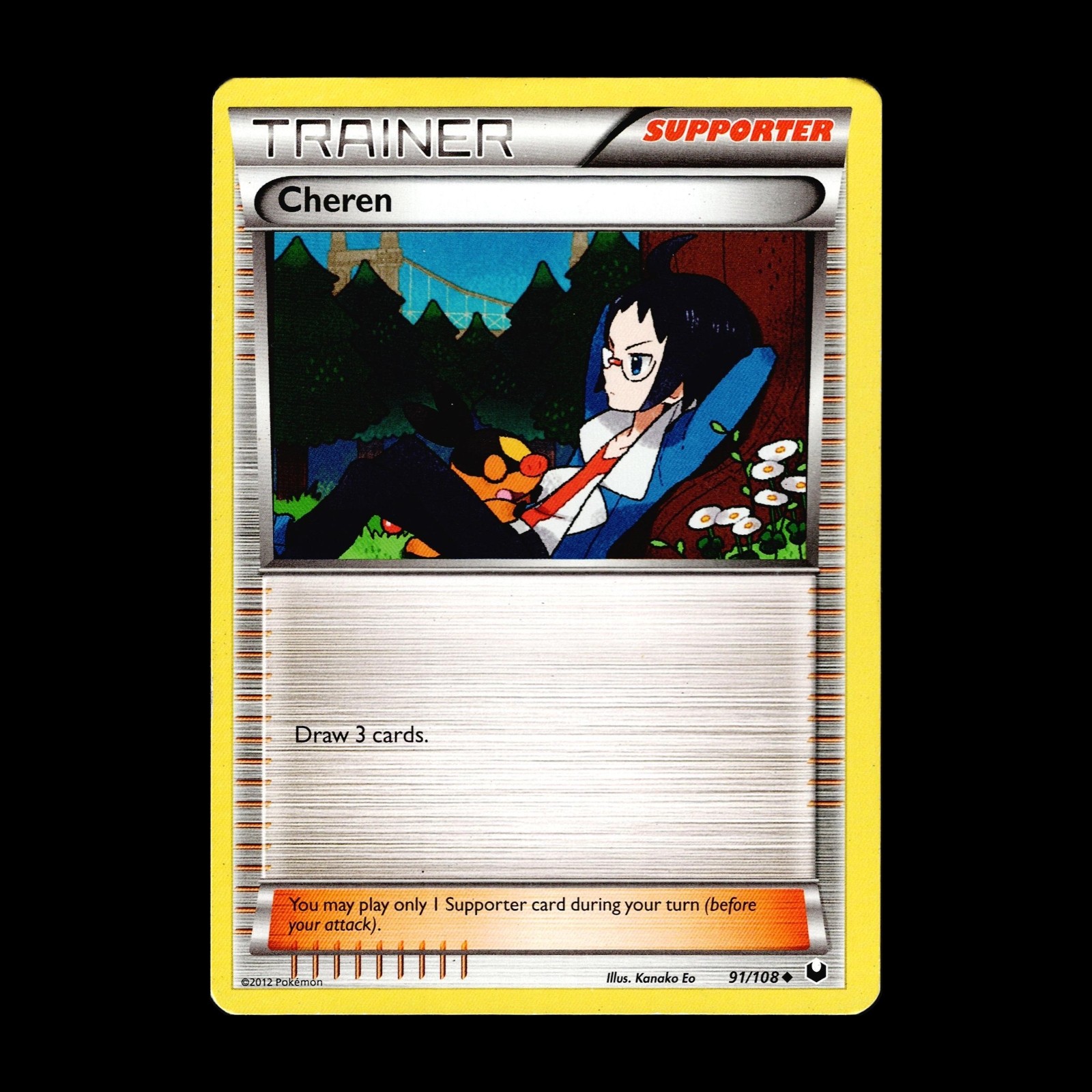 Cheren #91/108 Dark Explorers Pokémon TCG LP