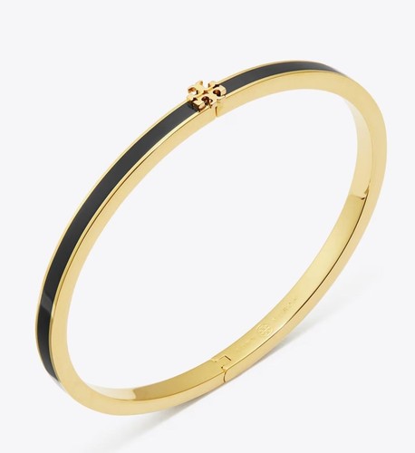 TORY BURCH SCHWARZ UND GOLD KIRA EMAILLE ARMBAND UND OHRRING SET - Bild 6 von 11