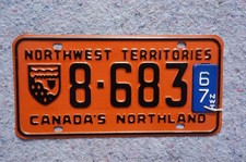 1967 NWT Northwest Territories License Plate
