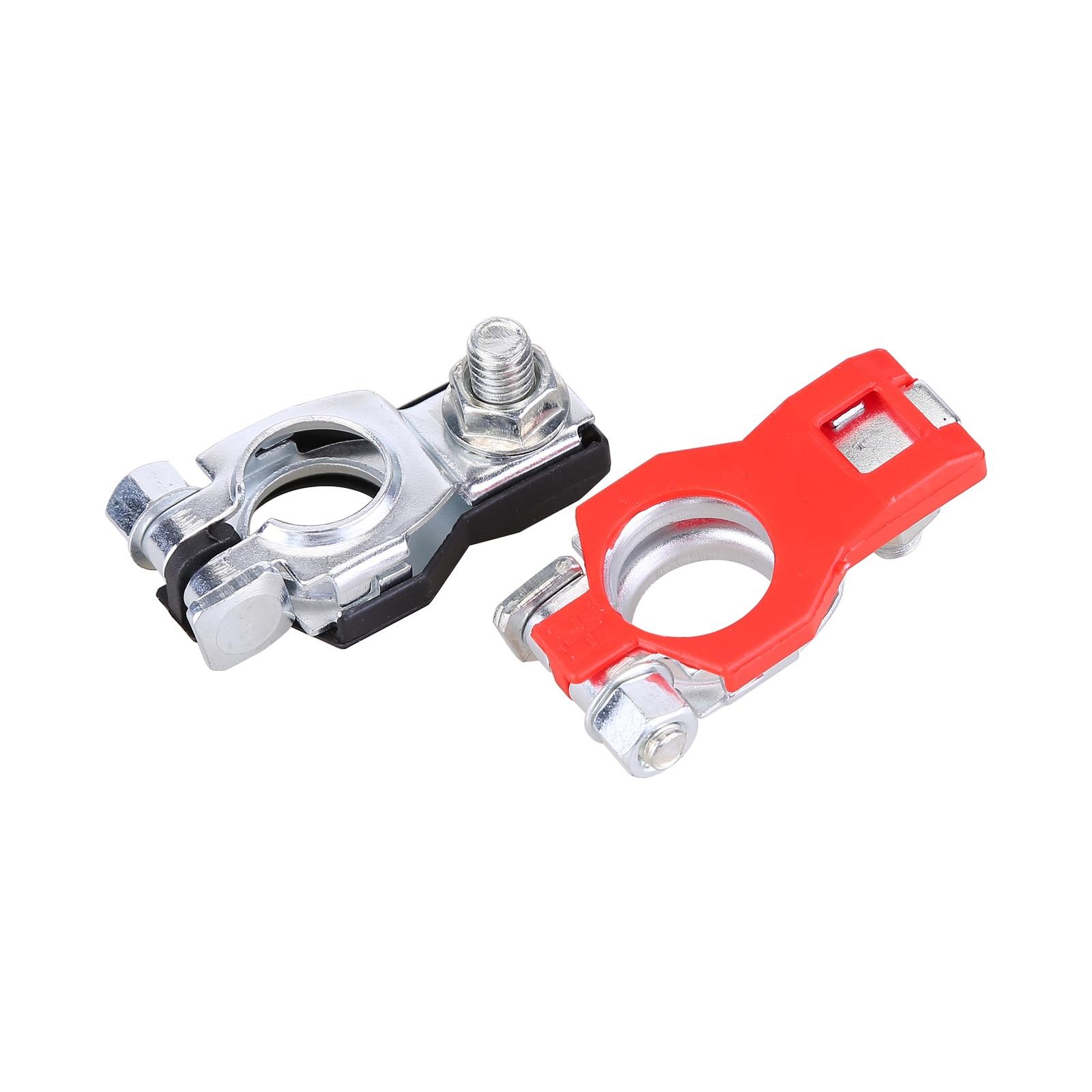 2x Car Battery Terminal Clamp Connectors Positive Negative Release Disconnect US