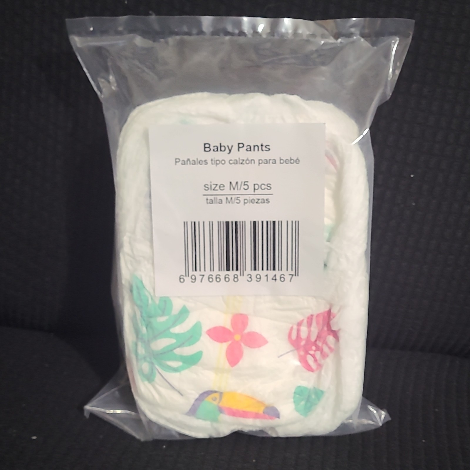 S Size M 5 Pack White Green Pink Yellow Purple