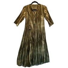 Boho MIDI T-shirt Dress with accent Beads size Small
