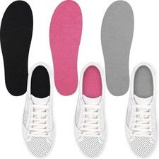 3 Pairs Sockless Shoe Liner No Show Socks Washable Barefoot Shoe Insert Insol...