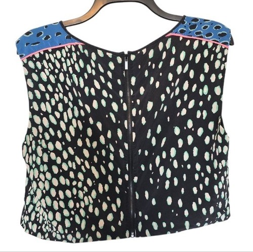Elizabeth And James Crop-Top aus Seide mit abstraktem Druck Größe Large - Bild 6 von 6