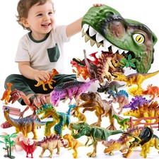 XINSITE 46PCS Dinosaur Toys,Realistic Jurassic Dinosaurs Figures Small