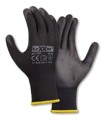 24 Paar texxor Arbeitshandschuhe Montagehandschuhe Mechanikerhandschuhe PU Neu