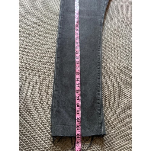 Levi's 501 Mens Jeans Black Wash Straight Leg Denim Pants Raw Hem Size 32 NWT - Picture 10 of 10
